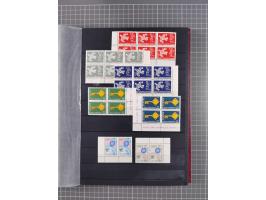 1960/2004, Stamps in blocks, all mint never hinged, including complete sheet animals 1979, 43 souvenir sheets, very fine.