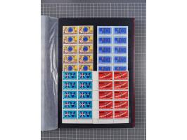 1960/2004, Stamps in blocks, all mint never hinged, including complete sheet animals 1979, 43 souvenir sheets, very fine.