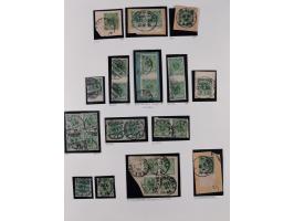 1890/1900, Krone/Adler 3-50 Pfg., ca. 180 Briefestücke und lose Marken mit oft klaren Stempel-Abschlägen, dabei Paare, Marken