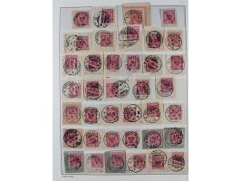 1890/1900, Krone/Adler 3-50 Pfg., ca. 180 Briefestücke und lose Marken mit oft klaren Stempel-Abschlägen, dabei Paare, Marken