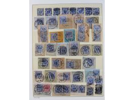 1890/1900, Krone/Adler 3-50 Pfg., ca. 180 Briefestücke und lose Marken mit oft klaren Stempel-Abschlägen, dabei Paare, Marken