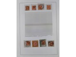 1890/1900, Krone/Adler 3-50 Pfg., ca. 180 Briefestücke und lose Marken mit oft klaren Stempel-Abschlägen, dabei Paare, Marken