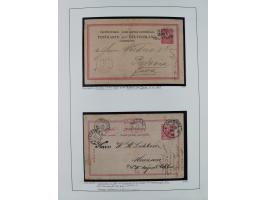 1890/1900, Krone/Adler, ca. 60 Briefe, Karten und Ganzsachen mit interessanten Stempeln, Frankaturen und Destinationen, dabei