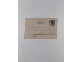 1890/1900, Krone/Adler, ca. 60 Briefe, Karten und Ganzsachen mit interessanten Stempeln, Frankaturen und Destinationen, dabei