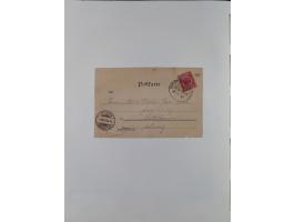 1890/1900, Krone/Adler, ca. 60 Briefe, Karten und Ganzsachen mit interessanten Stempeln, Frankaturen und Destinationen, dabei