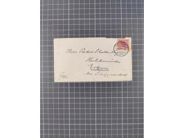 1890/1900, Krone/Adler, ca. 60 Briefe, Karten und Ganzsachen mit interessanten Stempeln, Frankaturen und Destinationen, dabei