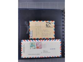 1865/1960, ca. 160 covers incl. many airmail covers, cards with better picture postcards and postal stationeries, with u.o. p