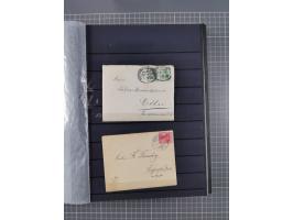 1900/22, fast 60 Briefe und Karten mit Germania-Frankaturen inkl. Aufdruckausgaben der Abstimmungesgebiete, dabei R-Briefe, i