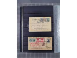 1900/22, fast 60 Briefe und Karten mit Germania-Frankaturen inkl. Aufdruckausgaben der Abstimmungesgebiete, dabei R-Briefe, i