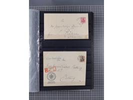 1900/22, fast 60 Briefe und Karten mit Germania-Frankaturen inkl. Aufdruckausgaben der Abstimmungesgebiete, dabei R-Briefe, i