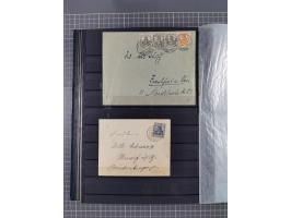 1900/22, fast 60 Briefe und Karten mit Germania-Frankaturen inkl. Aufdruckausgaben der Abstimmungesgebiete, dabei R-Briefe, i