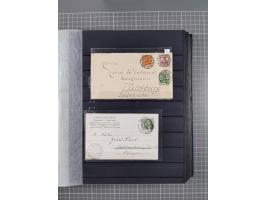 1900/22, fast 60 Briefe und Karten mit Germania-Frankaturen inkl. Aufdruckausgaben der Abstimmungesgebiete, dabei R-Briefe, i