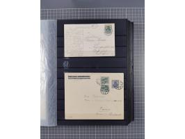 1900/22, fast 60 Briefe und Karten mit Germania-Frankaturen inkl. Aufdruckausgaben der Abstimmungesgebiete, dabei R-Briefe, i