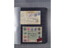 1900/22, fast 60 Briefe und Karten mit Germania-Frankaturen inkl. Aufdruckausgaben der Abstimmungesgebiete, dabei R-Briefe, i