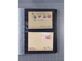 1900/22, fast 60 Briefe und Karten mit Germania-Frankaturen inkl. Aufdruckausgaben der Abstimmungesgebiete, dabei R-Briefe, i