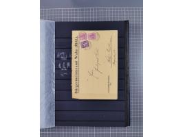 1900/22, fast 60 Briefe und Karten mit Germania-Frankaturen inkl. Aufdruckausgaben der Abstimmungesgebiete, dabei R-Briefe, i