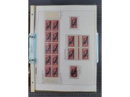 1922/23, interessante, ungebraucht/postfrische und gestempelte Spezial-Sammlung ex Mi.-Nr. 73-181 mit Einheiten, Randstücken,