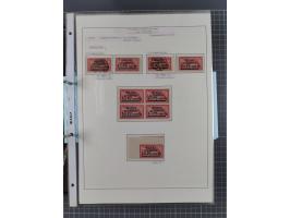 1922/23, interessante, ungebraucht/postfrische und gestempelte Spezial-Sammlung ex Mi.-Nr. 73-181 mit Einheiten, Randstücken,