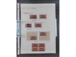 1922/23, interessante, ungebraucht/postfrische und gestempelte Spezial-Sammlung ex Mi.-Nr. 73-181 mit Einheiten, Randstücken,