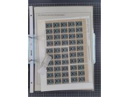 1922/23, interessante, ungebraucht/postfrische und gestempelte Spezial-Sammlung ex Mi.-Nr. 73-181 mit Einheiten, Randstücken,