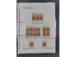 1922/23, interessante, ungebraucht/postfrische und gestempelte Spezial-Sammlung ex Mi.-Nr. 73-181 mit Einheiten, Randstücken,