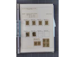 1922/23, interessante, ungebraucht/postfrische und gestempelte Spezial-Sammlung ex Mi.-Nr. 73-181 mit Einheiten, Randstücken,