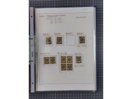 1922/23, interessante, ungebraucht/postfrische und gestempelte Spezial-Sammlung ex Mi.-Nr. 73-181 mit Einheiten, Randstücken,