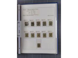 1922/23, interessante, ungebraucht/postfrische und gestempelte Spezial-Sammlung ex Mi.-Nr. 73-181 mit Einheiten, Randstücken,