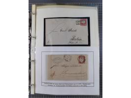 1872/74, interessante Sammlung mit ca. 100 Briefen und Karten sowie zwei Briefstücken mit meist klaren Stempeln, dabei Einzel