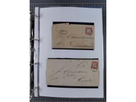 1872/74, interessante Sammlung mit ca. 100 Briefen und Karten sowie zwei Briefstücken mit meist klaren Stempeln, dabei Einzel