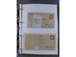 1872/74, interessante Sammlung mit ca. 100 Briefen und Karten sowie zwei Briefstücken mit meist klaren Stempeln, dabei Einzel