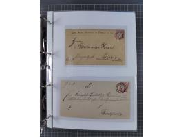 1872/74, interessante Sammlung mit ca. 100 Briefen und Karten sowie zwei Briefstücken mit meist klaren Stempeln, dabei Einzel