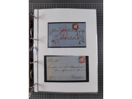 1872/74, interessante Sammlung mit ca. 100 Briefen und Karten sowie zwei Briefstücken mit meist klaren Stempeln, dabei Einzel