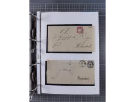 1872/74, interessante Sammlung mit ca. 100 Briefen und Karten sowie zwei Briefstücken mit meist klaren Stempeln, dabei Einzel