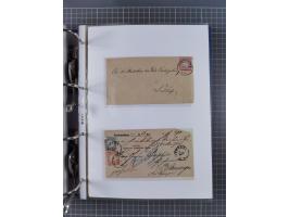 1872/74, interessante Sammlung mit ca. 100 Briefen und Karten sowie zwei Briefstücken mit meist klaren Stempeln, dabei Einzel