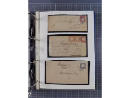 1872/74, interessante Sammlung mit ca. 100 Briefen und Karten sowie zwei Briefstücken mit meist klaren Stempeln, dabei Einzel