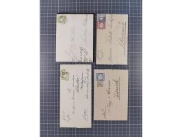 1872/74, sieben Briefe mit fast nur ausgesucht schönen Stempeln und interessanten Frankaturen bzw. Besonderheiten, dabei u.a.