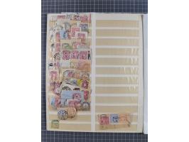 ANNABERG bis ZWICKAU, Sammlung der Nummern- und Ortsstempel, nachverwendet auf über 500 Marken und Briefstücken NDP und Dt. R