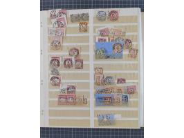 ANNABERG bis ZWICKAU, Sammlung der Nummern- und Ortsstempel, nachverwendet auf über 500 Marken und Briefstücken NDP und Dt. R