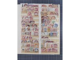 ANNABERG bis ZWICKAU, Sammlung der Nummern- und Ortsstempel, nachverwendet auf über 500 Marken und Briefstücken NDP und Dt. R