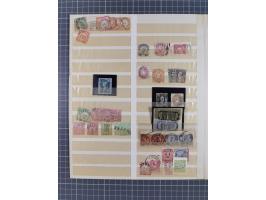 ANNABERG bis ZWICKAU, Sammlung der Nummern- und Ortsstempel, nachverwendet auf über 500 Marken und Briefstücken NDP und Dt. R