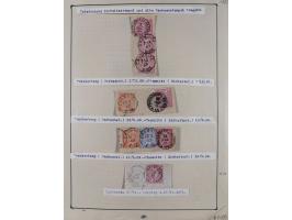 ANNABERG bis ZWICKAU, Sammlung der Nummern- und Ortsstempel, nachverwendet auf über 500 Marken und Briefstücken NDP und Dt. R