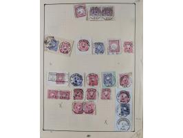 ANNABERG bis ZWICKAU, Sammlung der Nummern- und Ortsstempel, nachverwendet auf über 500 Marken und Briefstücken NDP und Dt. R