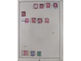 ANNABERG bis ZWICKAU, Sammlung der Nummern- und Ortsstempel, nachverwendet auf über 500 Marken und Briefstücken NDP und Dt. R