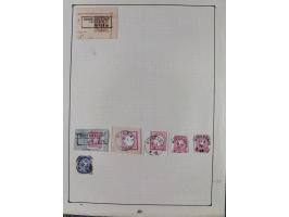 ANNABERG bis ZWICKAU, Sammlung der Nummern- und Ortsstempel, nachverwendet auf über 500 Marken und Briefstücken NDP und Dt. R