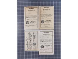 1740/1867 (ca.), rund 110 Postscheine, dabei Ortsdrucke, Stücke mit Stempeln,etc., aus altem Bestand