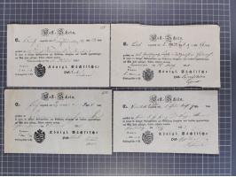 1740/1867 (ca.), rund 110 Postscheine, dabei Ortsdrucke, Stücke mit Stempeln,etc., aus altem Bestand