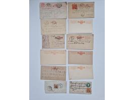 1880/1900 (ca.), about 150 postal stationery cards and envelopes, unused and used,including some with additional franking