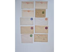 1880/1900 (ca.), about 150 postal stationery cards and envelopes, unused and used,including some with additional franking