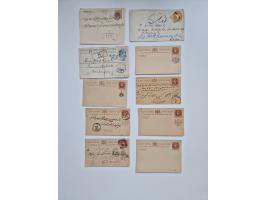 1880/1900 (ca.), about 150 postal stationery cards and envelopes, unused and used,including some with additional franking